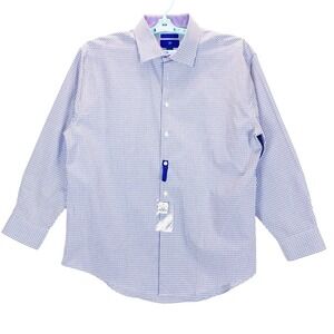 NWT EGARA Men's Egyptian Cotton Shirt 17-1/2-32-33 Modern Fit Non Iron Purple